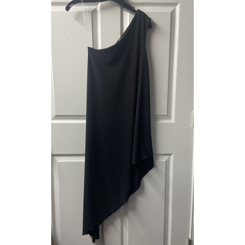 Ducci Womens Swim Coverup Black Stretch  One Size Asymetrical Size 8